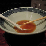 藤堂 - 丸（醤油）平打ち麺　完食