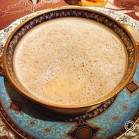 La maison du caviar 17℃ - 熟成ポテトとマッシュルームの泡のポタージュ、たまりません。