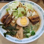桂花ラーメン 新橋虎ノ門店 - 太肉麺＋赤マー油