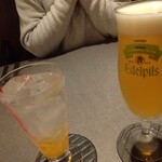 コモドス タツヨシ - 生ビール＆ゆずソーダ