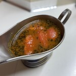 かれーの店 うどん  - オイスターゴッド（バジル）、焼きとまと