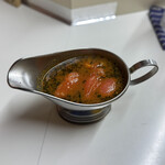 かれーの店 うどん  - オイスターゴッド（バジル）、焼きとまと