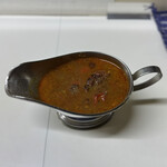 かれーの店 うどん  - オイスターゴッド（薬膳）のご飯大盛り、焼とまと