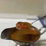 かれーの店 うどん  - オイスターゴッド（薬膳）のご飯大盛り、焼とまと