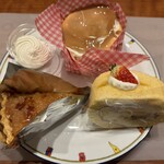 ラ・テイエ - タルト・タタン、生クリーム、キャラメルシフォンケーキ、フルーツロールケーキ