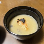 鮨 弥さか - 鮑、胡麻豆腐のお雑煮風