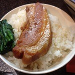 烈志笑魚油 麺香房 三く - セットの角煮ごはん！うまい！！