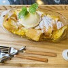 Art Cafe POLYPUS - アイスで蕩けるリンゴとパンプディングの甘い関係