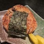 雷鳥 - 絶対頼む、焼きおにぎり(タレ)　３個注文　でっかいぞ〜