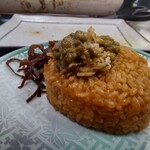 中義水産 - 【私のお勧めは】カニみそ甲羅焼と、焼きおにぎり〜の合わせ技