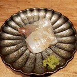 奥新 鮨屋のうおきん - 平目のお造り