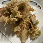 桧扇荘 - アオサの天麩羅