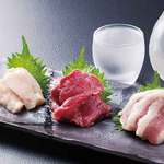 居酒屋酔心 - 馬刺し三種盛り1980円