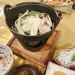 元湯 玉川館 - 朝食　湯豆腐