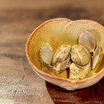 四万温泉 柏屋カフェ - 殻付きあさりちゃん