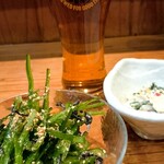 炭火串処 そうげん - パリパリと冷えたピーマン。