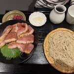 日本ばし やぶ久 - 鴨ロース丼セット（セットはせいろ）