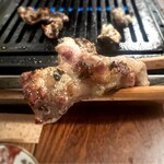 肉ホルモン てつ腕 - 心地良い癖になる繊細でソフトな弾力！塩味加減が絶妙でお酒が進みます。