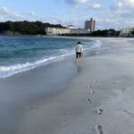 白良荘グランドホテル - 白良浜海岸と散歩したのだ。ちと寒かったのだ。