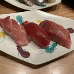 鮨 しら河 - まぐろ3種