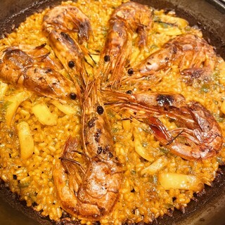 本日のおすすめより甘エビのパエリア