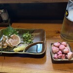 やきとり雷 本店 - 鳥刺し、馬力、生ビール