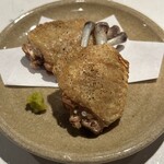 海山里 御料理みなみ - とり手羽唐揚げ 自家製ゆず胡椒