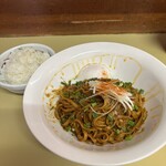 龍門瀑 - 黒カラシビまぜそば＋白ごはんセット