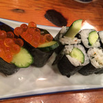 海鮮問屋 吾作どん - いくら(¥300)・かっぱ細巻き(¥200)