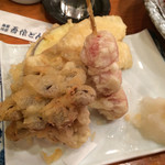海鮮問屋 吾作どん - 天ぷら さつまいも・しめじ・プチトマト(各¥100)