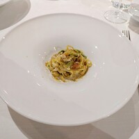 オステリア バッコ - パスタ（ズワイガニとボッタルガのタリアテッレ）