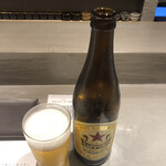 立食い鮨 鮨川 - ビール中瓶 赤星(サッポロラガー)