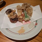ぼんぼん亭 - 舞茸、椎茸天ぷら