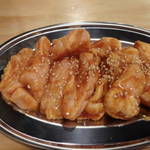 焼肉ホルモン 東治郎 - シビレ(胸腺と膵臓)とサンドミノ(第一胃袋)