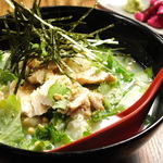 Nonotori Ume Midou - 【鶏茶漬け】播州百日鶏の鶏スープをベースにした鶏茶漬けと