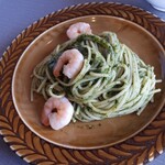 VEGE TAVOLA EDOYA - エビとほうれん草のパスタ