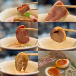 らぁ麺 紫陽花 - 【新春限定】鶏豚骨魚介らぁ麺1,600円
      黒豚ちゃーしゅーTP 500円
      味玉150円