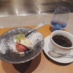 八重洲 steak & seafood 鉄板焼き 一心 - カシスとフロマージュブランが〆に美味しかった