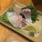 きがる家 観音店 - タイとカンパチのお刺身