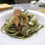 地酒とイタリアン　RISONI - パスタ 海藻入りリングイネ 海のソース