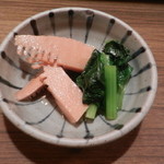 大番 - 筍とほうれん草の煮浸し