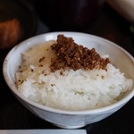 とんかつあさくら - ごはんお代わり(1回のみ)。自家製ふりかけで…