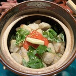 suiren - 海老芋めんたいバターの土鍋ご飯