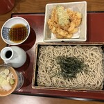 水府そば　大和屋 - かき揚げ天ざる…税込1300円