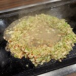 でめきん - もんじゃの汁投入！
