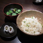 わいん - 2014.6)ご飯は鮎のコンフィの混ぜご飯