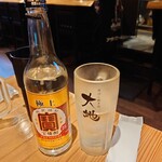 寿司と焼き鳥大地 - 極上宝焼酎1,499円(税抜) 炭酸499円(税抜)