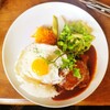 ザリガニカフェ - プレート ハンバーグ（1,430円）