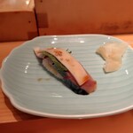 鮨 波やし - さばと千枚漬け