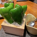 魚弥長久  - ぱりぱりピーマン肉味噌